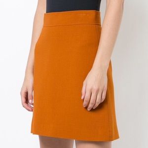 Theory Burnt Orange Aline Skirt
